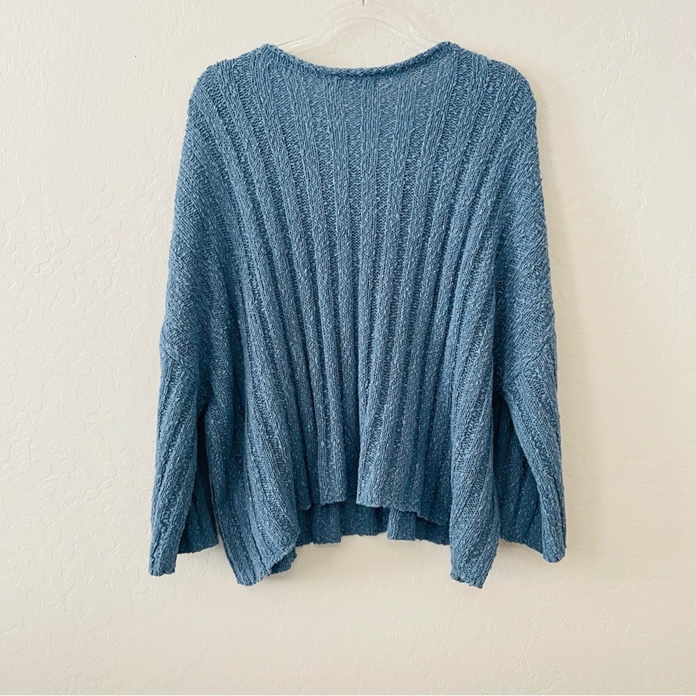 Miracle Blue Women's Crew Neck Knit Sweater - Picture 2 of 5